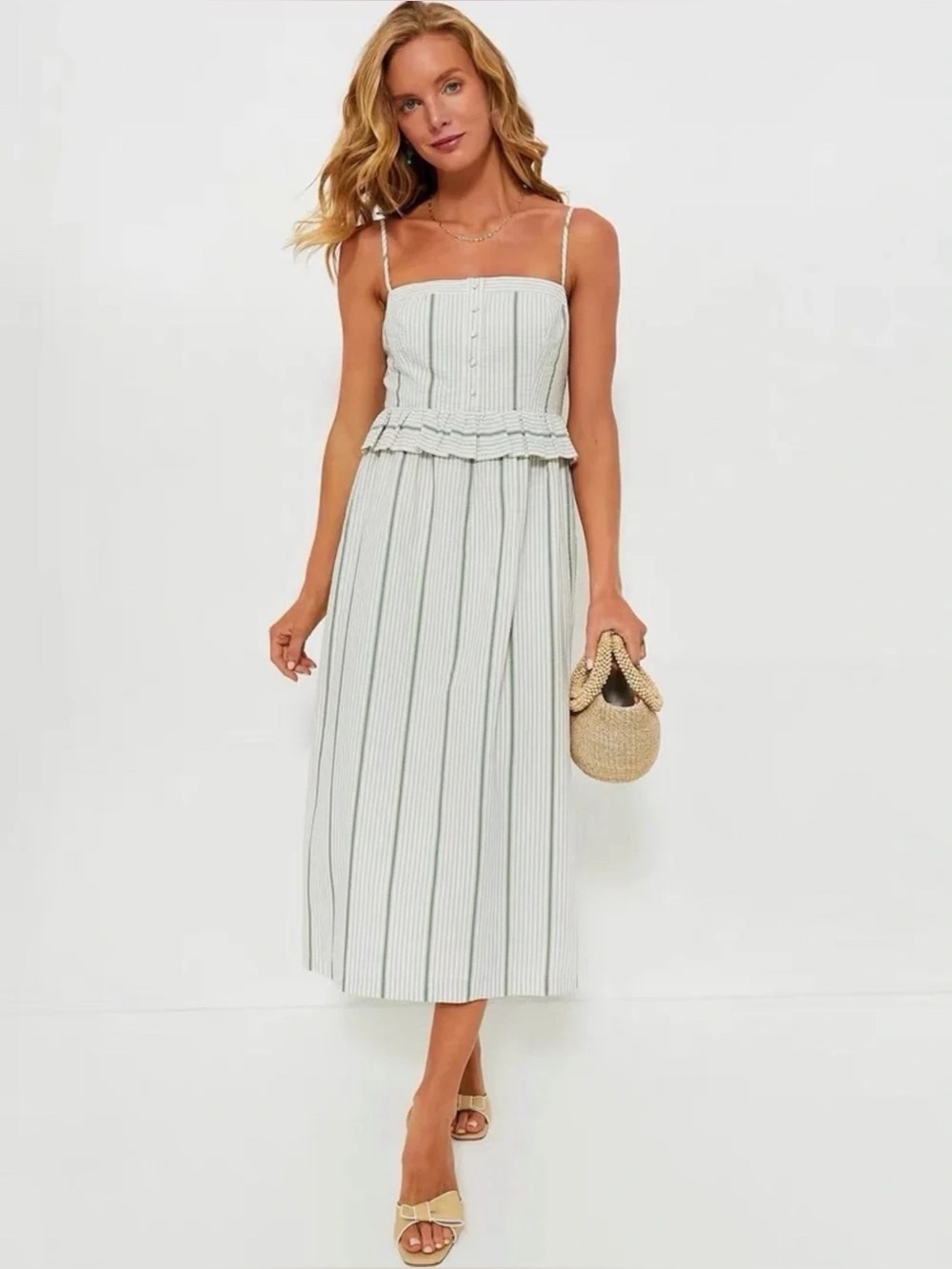 Tuckernuck Mondego Stripe Seersucker Maddy Midi Dress